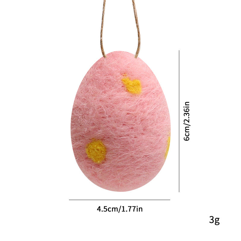 Wholesale Easter Egg Simulation Wool Felt Foam Egg DIY Decoration Easter Decoration